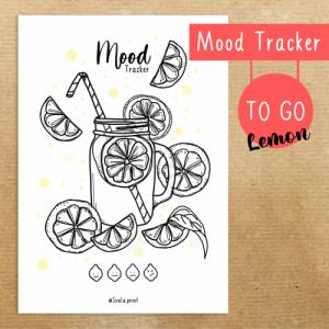 Mood Tracker Sticker | To Go Sticker | Lemon Zitrone | Bulletjournal Sticker | Aufkleber Bild 1