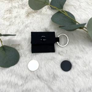 Schwarzes Chiptäschchen Schlüsselanhänger Mini-Portemonnaie Bild 1