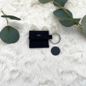 Schwarzes Chiptäschchen Schlüsselanhänger Mini-Portemonnaie Bild 3