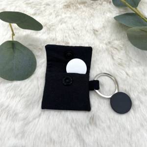 Schwarzes Chiptäschchen Schlüsselanhänger Mini-Portemonnaie Bild 4