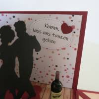 Explosionsbox aus Papier - Liebe, Valentinstag, Geburtstag, Hochzeitstag, Tanzen, Gutschein für Tanzstunden, Zeit Bild 3