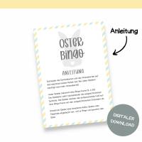 Bingo für Ostern Druckvorlage - Osterbingo zum Selberdrucken - Bingo für Osterfeier - Digitaler Download Bild 4