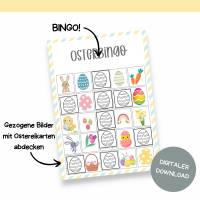 Bingo für Ostern Druckvorlage - Osterbingo zum Selberdrucken - Bingo für Osterfeier - Digitaler Download Bild 8