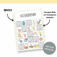 Bingo für Ostern Druckvorlage - Osterbingo zum Selberdrucken - Bingo für Osterfeier - Digitaler Download Bild 9