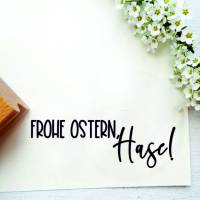 Stempel "Frohe OsternHase!" für Osterdeko, Osterpost, kleine Geschenke Bild 1