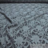 Stoff Polyamid Polyester Elastan Spitze grau Blume fließend fallend weich Bild 1