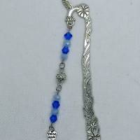 Lesezeichen Kolibri, mit blauen Perlen, 12 cm Bild 2