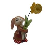 Goebel Hase mit Narzisse Höhe 12 cm - Blumenhase Bild 1