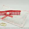bayerisches Ringkissen weiß mit rot, Ringträgerkissen zur Hochzeit und Vermählung, 15 x 13 cm, Unikat, Bild 3