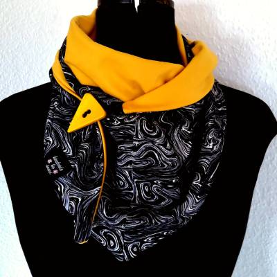 Schaltuch, Dreiecktuch, mit Knopf, Wickelschal, Tuch, Kuscheltuch, Wendeschal