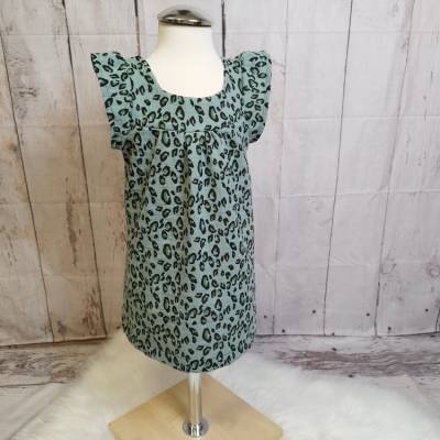 Bluse oder Kleid aus Musselin, Leo mint, Gr. 74-128
