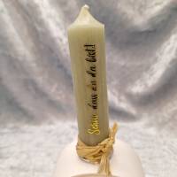 Regenbogen Kerzenhalter aus Keraflott, mit Kerze, Deko für Taufe, Taufgeschenk Bild 5