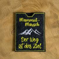 Mammut-Marsch - bestickte Filzhülle für dein Teilnehmerheft oder deinen Wanderpass - der Weg ist das Ziel Bild 6