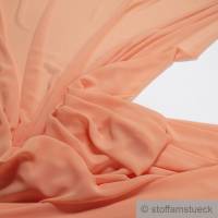 Stoff Polyester Crêpe de Chine sehr leicht orange knitterarm Bild 1