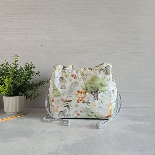 Projekttasche Stricktasche japanische Reistasche Tasche für stricken Wollaufbewahrung Strickzeugtasche Handarbeitstasche