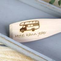Holz Pfannenwender graviert personalisierbar Wohnmobil Camping Bild 3