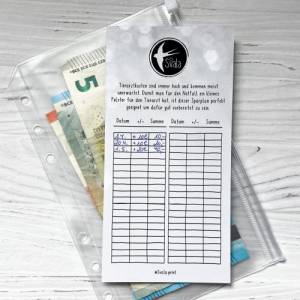 Budgetplaner | Hund Notgroschen | Sparplan | Tracker | Sparziel | passend für A6 Umschlagtaschen Bild 5
