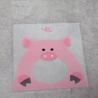 Schwein Pig  Klarsichtbeutel Tüten, selbstklebend, Geschenke Bild 1