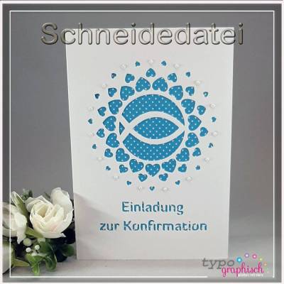 Plotterdatei: Einladung zur Konfirmation