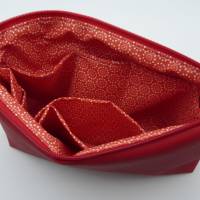 Notfalltasche SOS-Tasche für Epipen, Globuli, Inhalator Kunstleder rot Bild 4