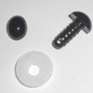 10 mm Nasen oval schwarz Bild 1