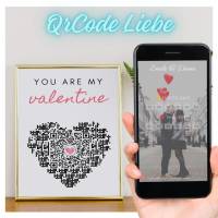 You are my valentine | Personalisiertes QrCode Bild | Eure Liebe in einem Bild Bild 1