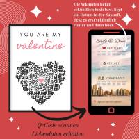 You are my valentine | Personalisiertes QrCode Bild | Eure Liebe in einem Bild Bild 2