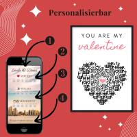 You are my valentine | Personalisiertes QrCode Bild | Eure Liebe in einem Bild Bild 3