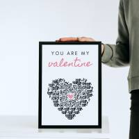 You are my valentine | Personalisiertes QrCode Bild | Eure Liebe in einem Bild Bild 7