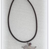 Kinderkette mit Anhänger Vogel und Glasperlchen, Halskette für Kinder Bild 2