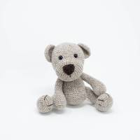 Handgemachter Teddy aus reiner Schafwolle Bild 1