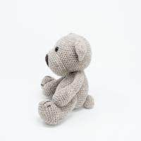 Handgemachter Teddy aus reiner Schafwolle Bild 2