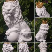 Latexform Löwe mit Krone und Kugel Lion King König Wildlife Raubkatze Gießform Mold - NL000594 Bild 1