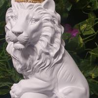 Latexform Löwe mit Krone und Kugel Lion King König Wildlife Raubkatze Gießform Mold - NL000594 Bild 2