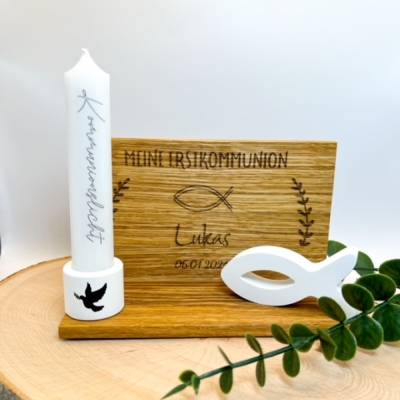 Personalisiertes Geschenk zur Kommunion / Kommunionsgeschenk / Kommunion Deko / Tischdeko zur Kommunion