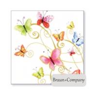 20 Lunchservietten Frühlingswind, mit bunten Schmetterlingen, von Braun+Company Bild 1