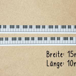 Washi Tape | Klavier Piano | 10 m | Aufkleber | Bulletjournal | Journal Sticker | Watercolor Bild 3