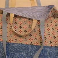 Stofftasche Anker aus Baumwolle mit vier Henkeln Bild 2