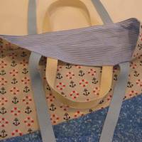 Stofftasche Anker aus Baumwolle mit vier Henkeln Bild 3