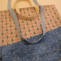 Stofftasche Anker aus Baumwolle mit vier Henkeln Bild 4