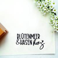 Stempel "Blütenmeer & Hasenherz" für Osterdeko, Osterpost, kleine Geschenke Bild 1