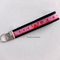 Schlüsselband aus Gurtband mit Webband Monster, in grau und schwarz/rot/rosa verfügbar Bild 2