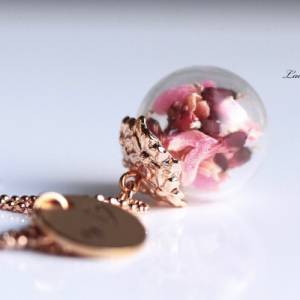 Personalisierte Kette Blüten - Herbst Schmuck / Geschenk für Sie / Personalisiertes Geschenk mit Ginster Bild 1