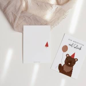 Geburtstagskarte Bär A6 Karte Geburtstags-Bär - Glückwünsche zum Geburtstag - Postkarte für Kinder Bild 5