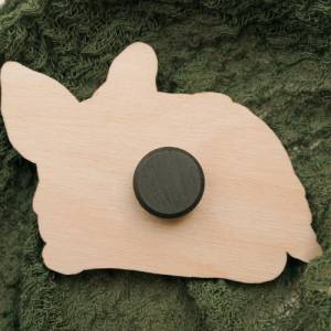 Magnet Reh aus Holz Geschenk Taufe - Geschenk Kinder Geburt - Kühlschrankmagnet Waldtiere - Taufe Verpackung Geschenk Bild 3