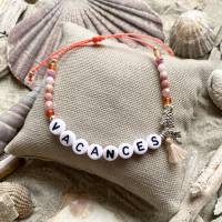 „Plaisirs de l‘été“ - Maritime Perlen-Armbänder in sommerlichen Farben mit Schriftzug Bild 4
