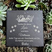 Gedenktafel/ Grabschmuck aus Schiefer für Hunde Personalisiert Bild 3