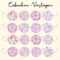 Cabochon Vorlagen -  Geometrische Formen und Muster - 10 mm, 12 mm, 14 mm und 25 mm Bild 3