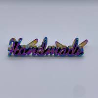 Metall Label Handmade, regenbogen / rainbow Bild 1