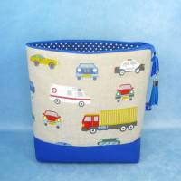 Kulturbeutel für Kinder mit bunten Autos | Kulturtasche | Waschtasche | Windeltasche für unterwegs Bild 3
